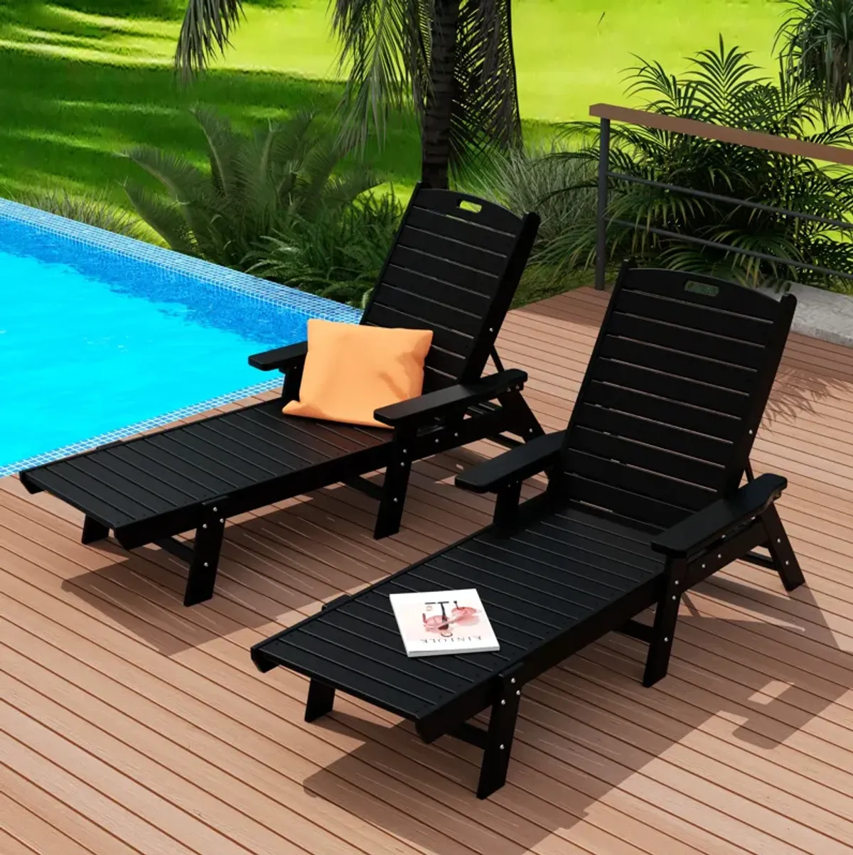 WestinTrends Adirondack Outdoor Chaise Lounge (Set of 2)