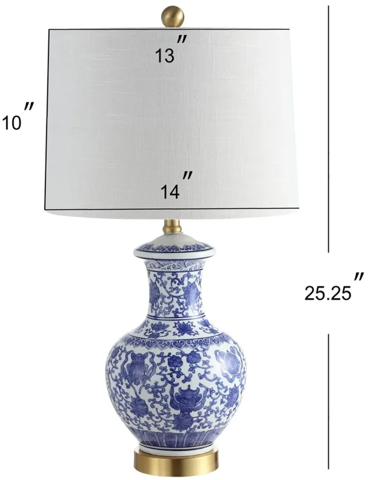 Jennifer Ceramic/Metal LED Table Lamp