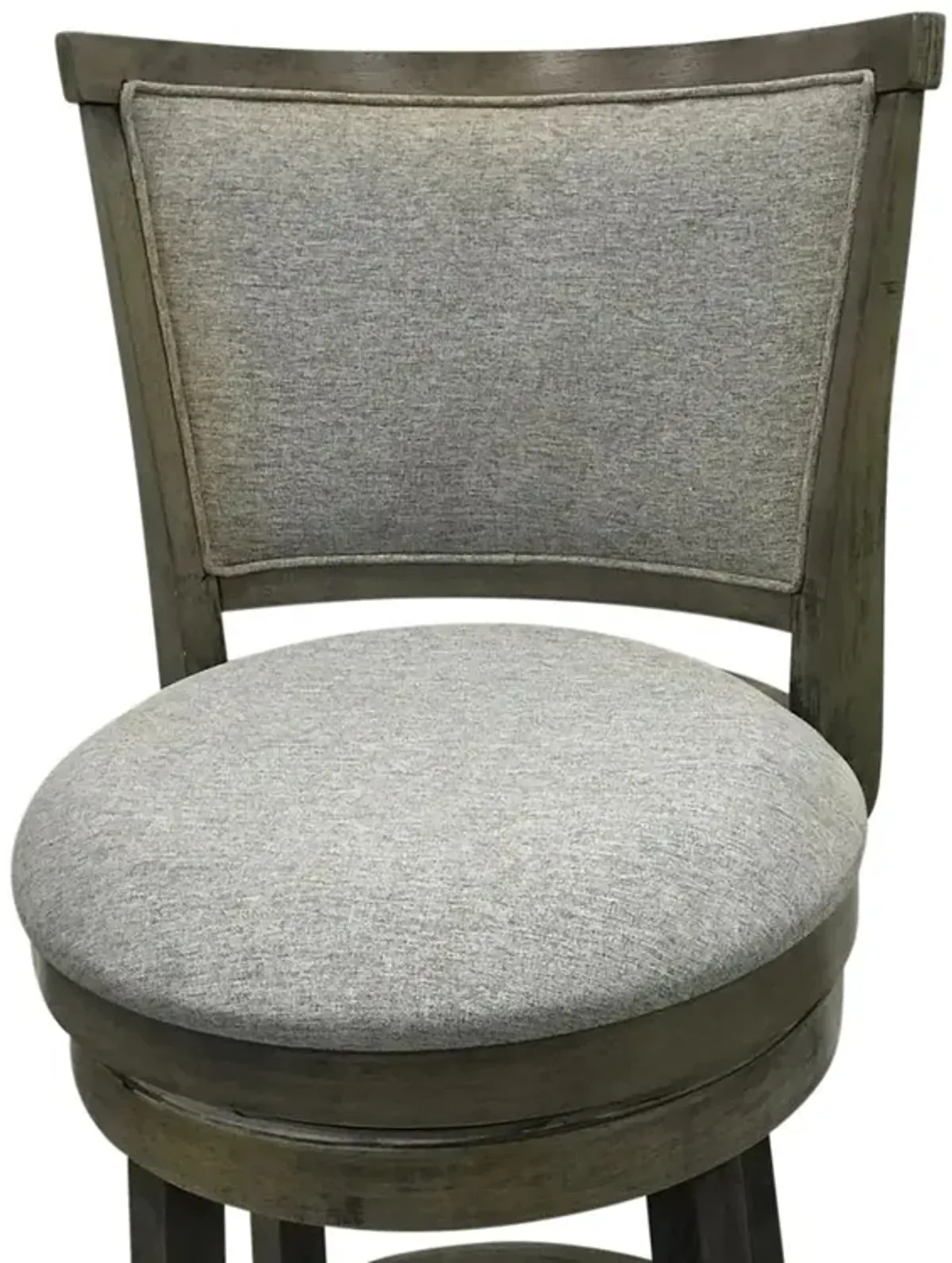 Carolina Living Upholstered Swivel Seat Barstool - Set of 2 - Gotham Grey - Grey Upholstery