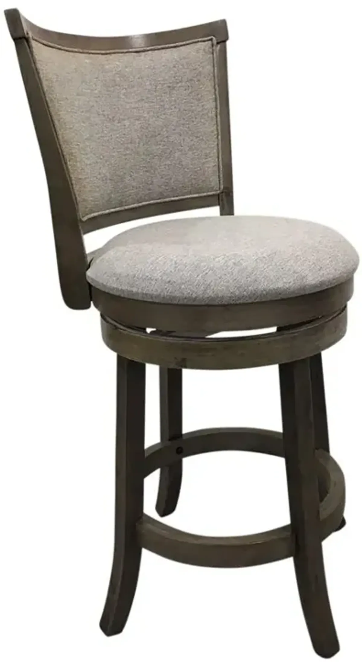 Carolina Living Upholstered Swivel Seat Barstool - Set of 2 - Gotham Grey - Grey Upholstery