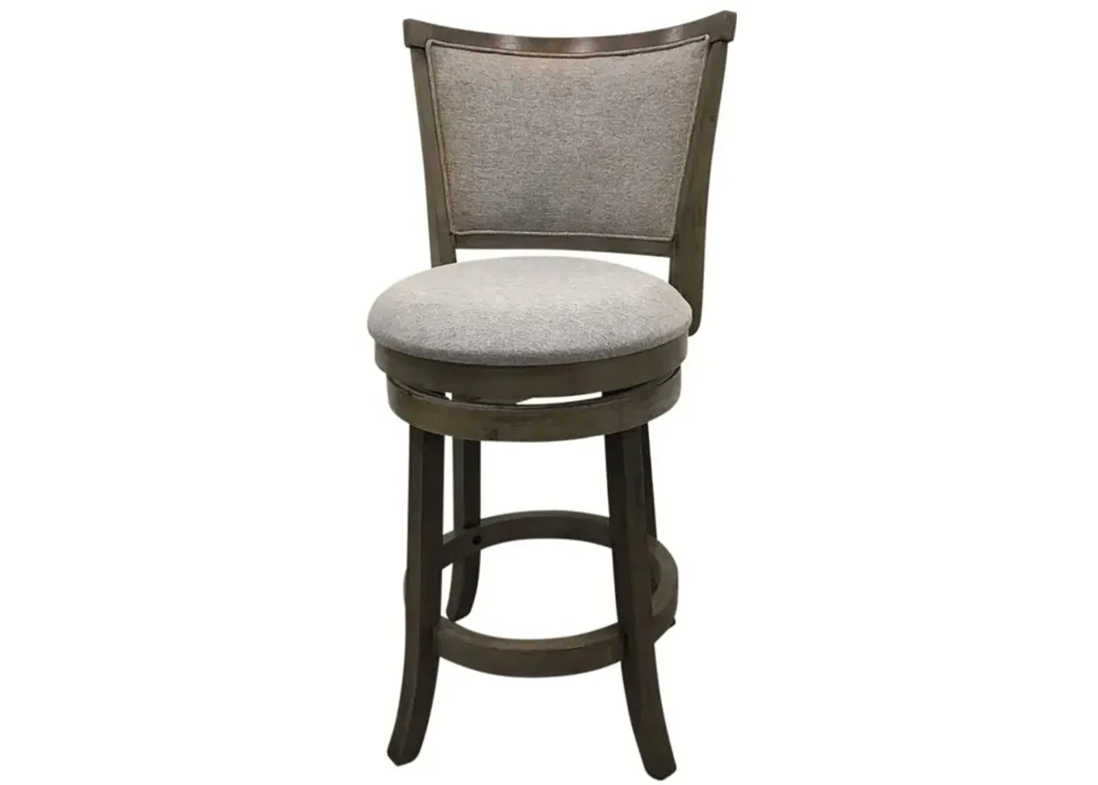 Carolina Living Upholstered Swivel Seat Barstool - Set of 2 - Gotham Grey - Grey Upholstery