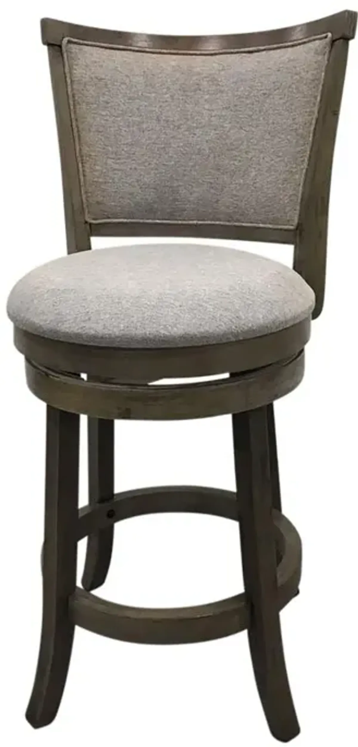 Carolina Living Upholstered Swivel Seat Barstool - Set of 2 - Gotham Grey - Grey Upholstery