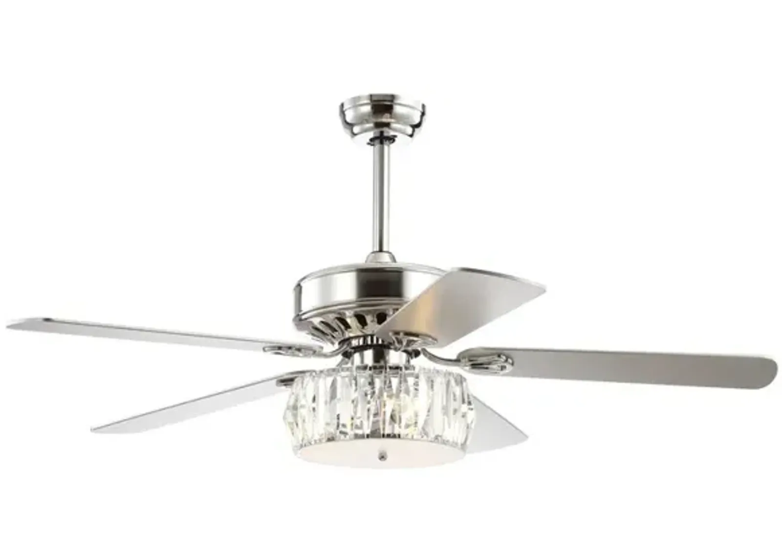 Mandy 3-Light Crystal Prism Drum LED Ceiling Fan With Remote