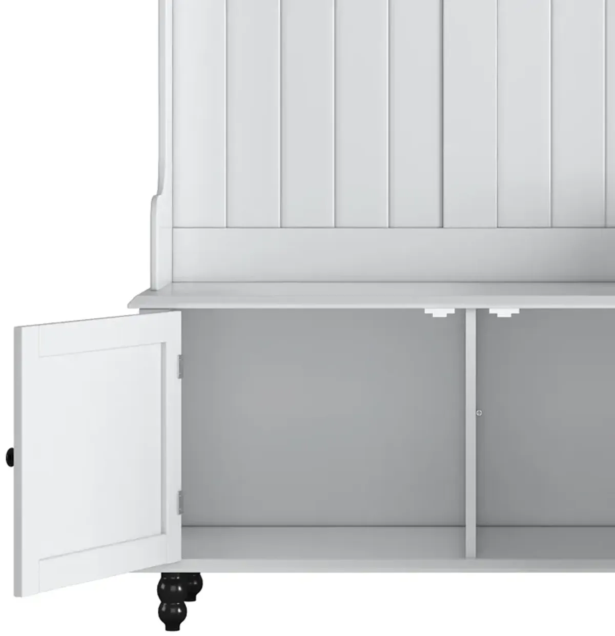 Entryway Hall Tree with Storage Bench & 4 Coat Hooks For Home's Mudroom
