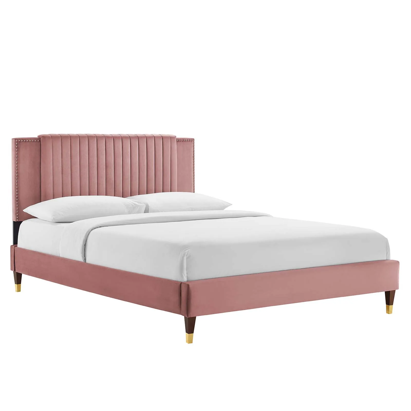 Modway - Zahra Channel Tufted Performance Velvet Queen Platform Bed