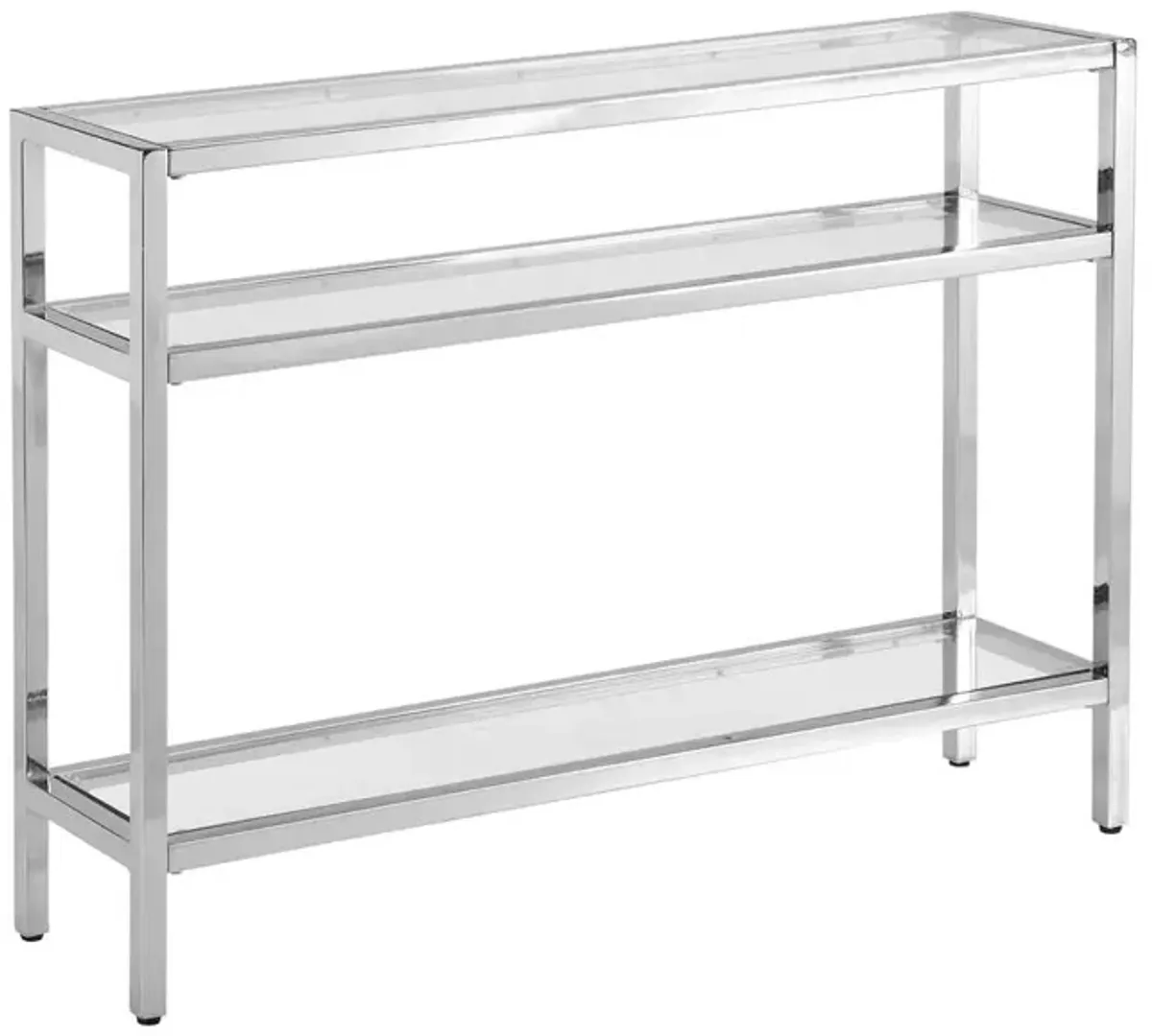 Carolina Living Chrysalis 3 Tier Glass Top Console - Chrome