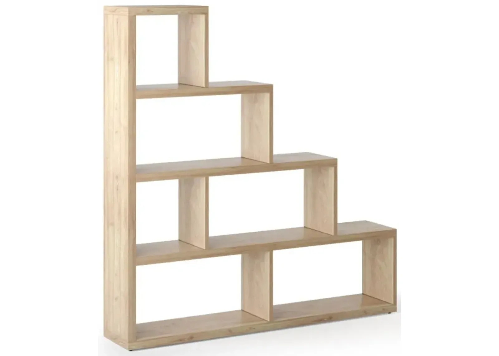 Hivvago 6 Cubes Ladder Shelf Corner Bookshelf Storage Bookcase