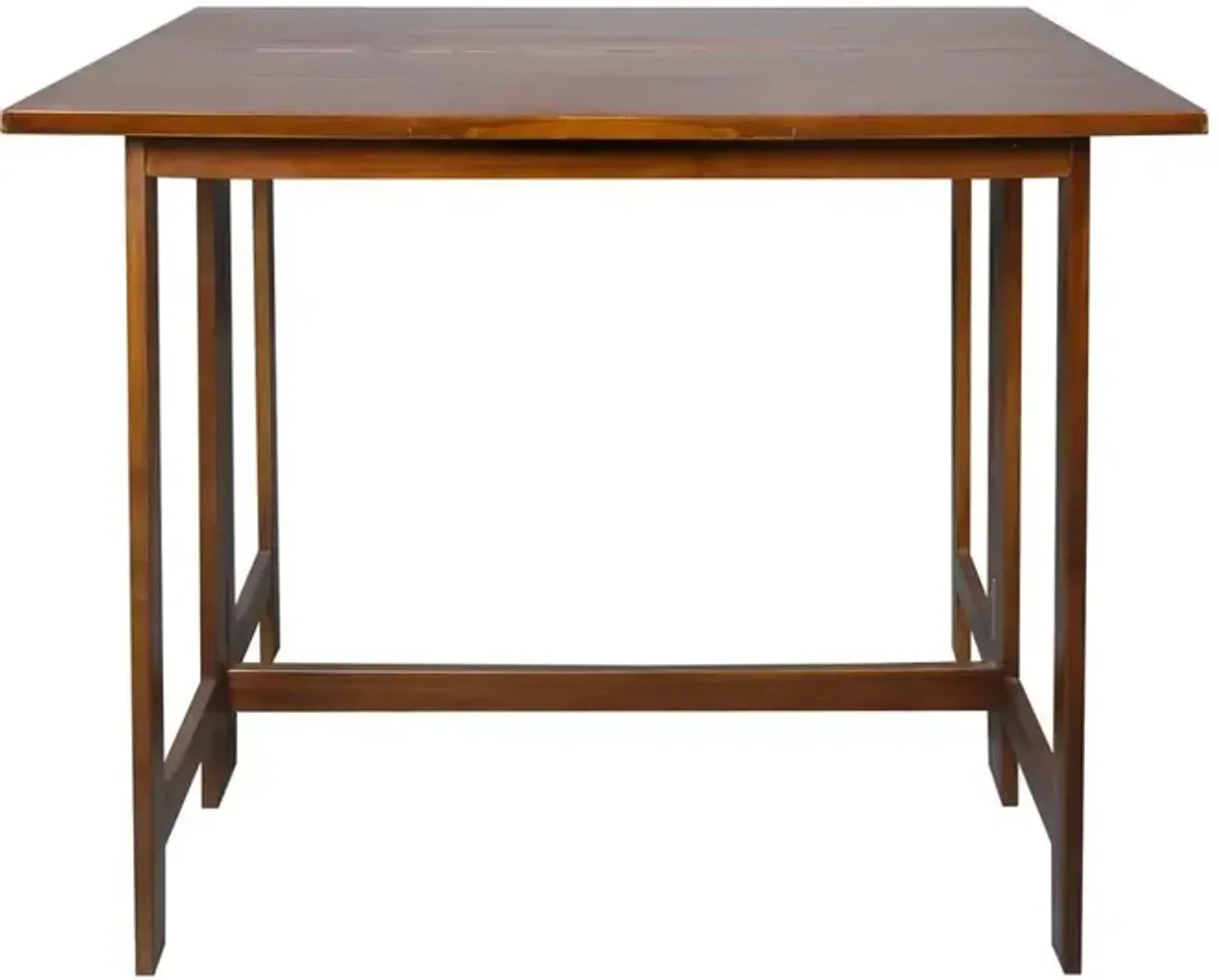 Solid Wood Folding Console to Dining Convertible Table