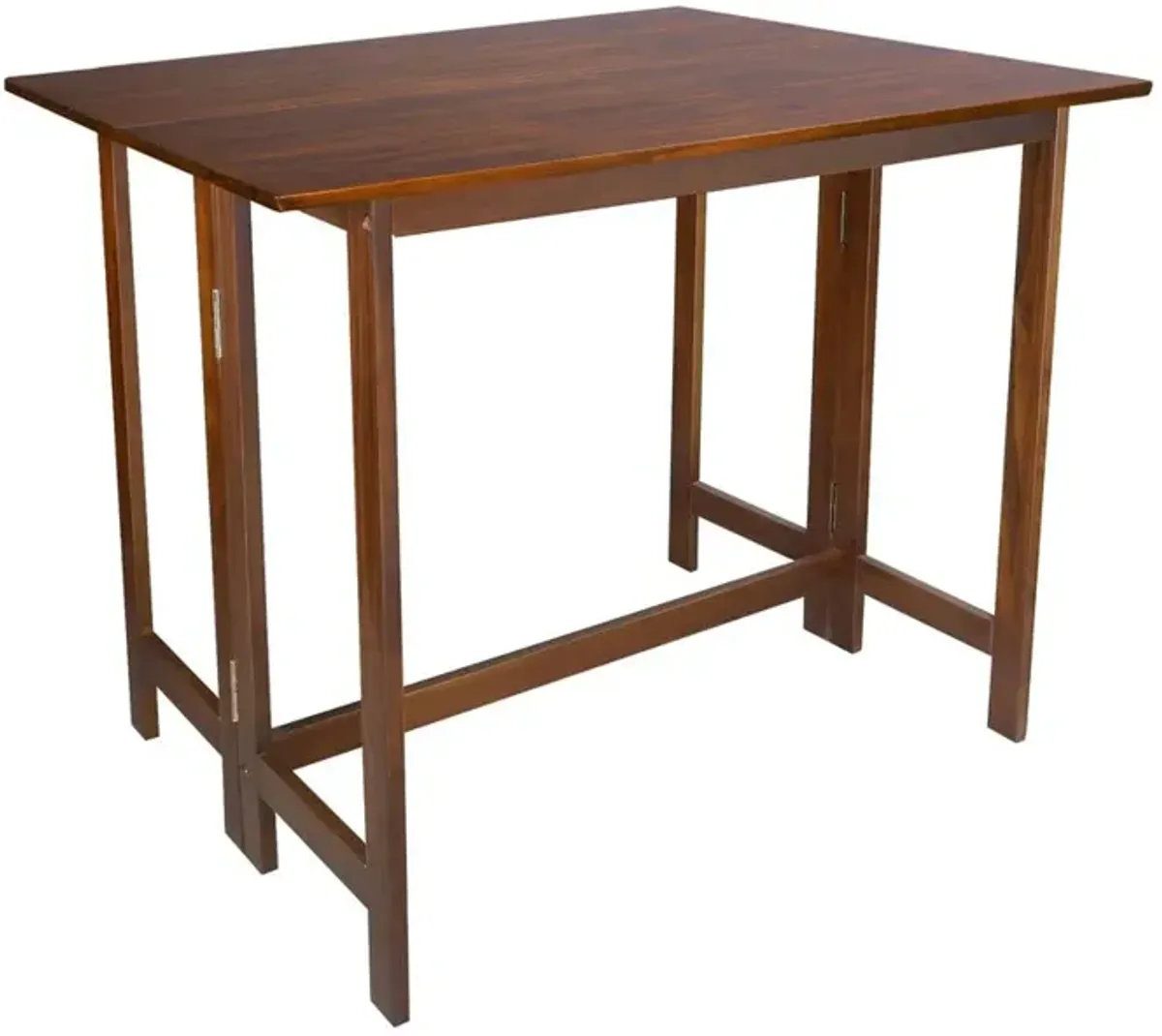 Solid Wood Folding Console to Dining Convertible Table