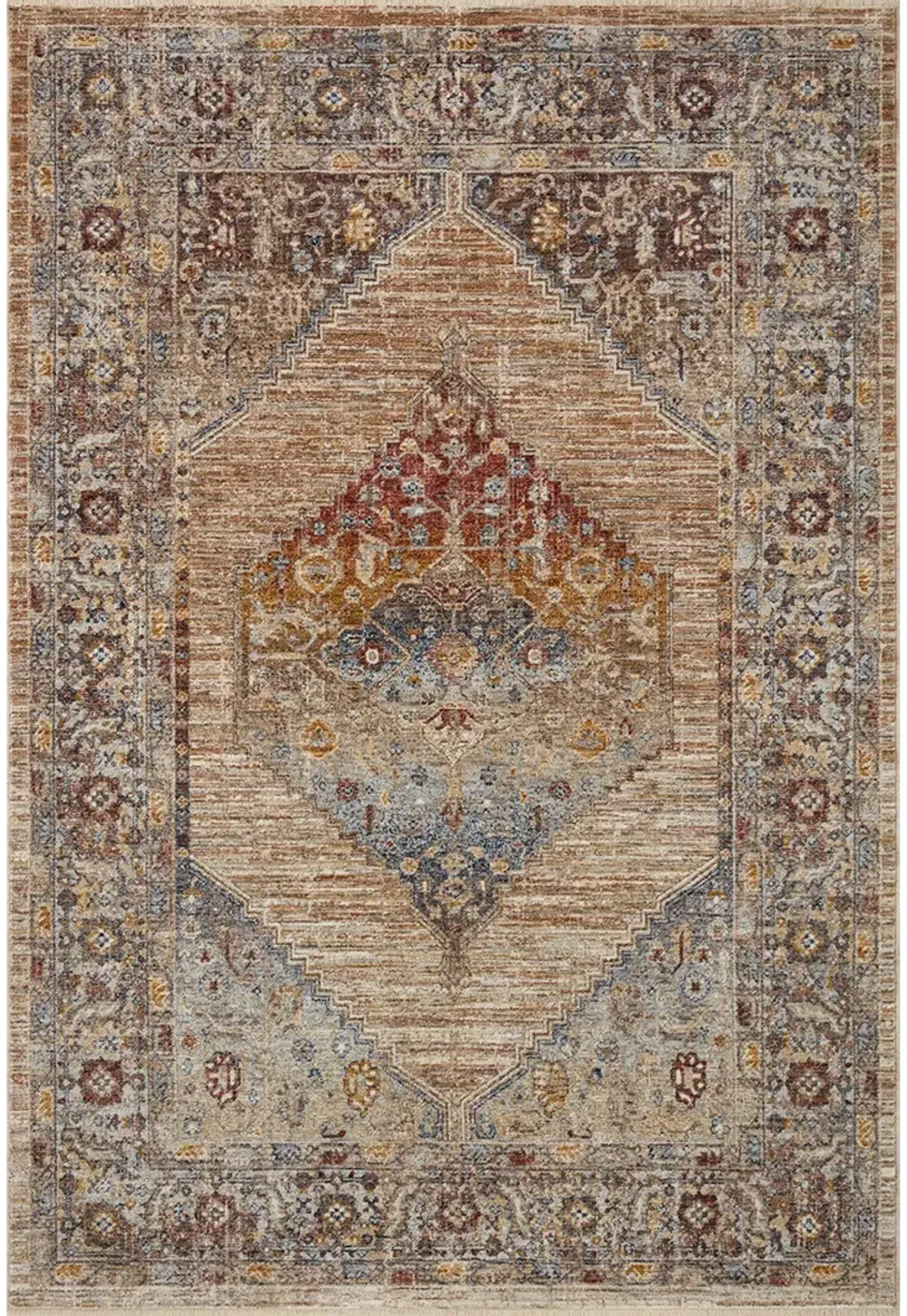 Sorrento Multi/Sunset 9'6" x 9'6" Round Area Rug