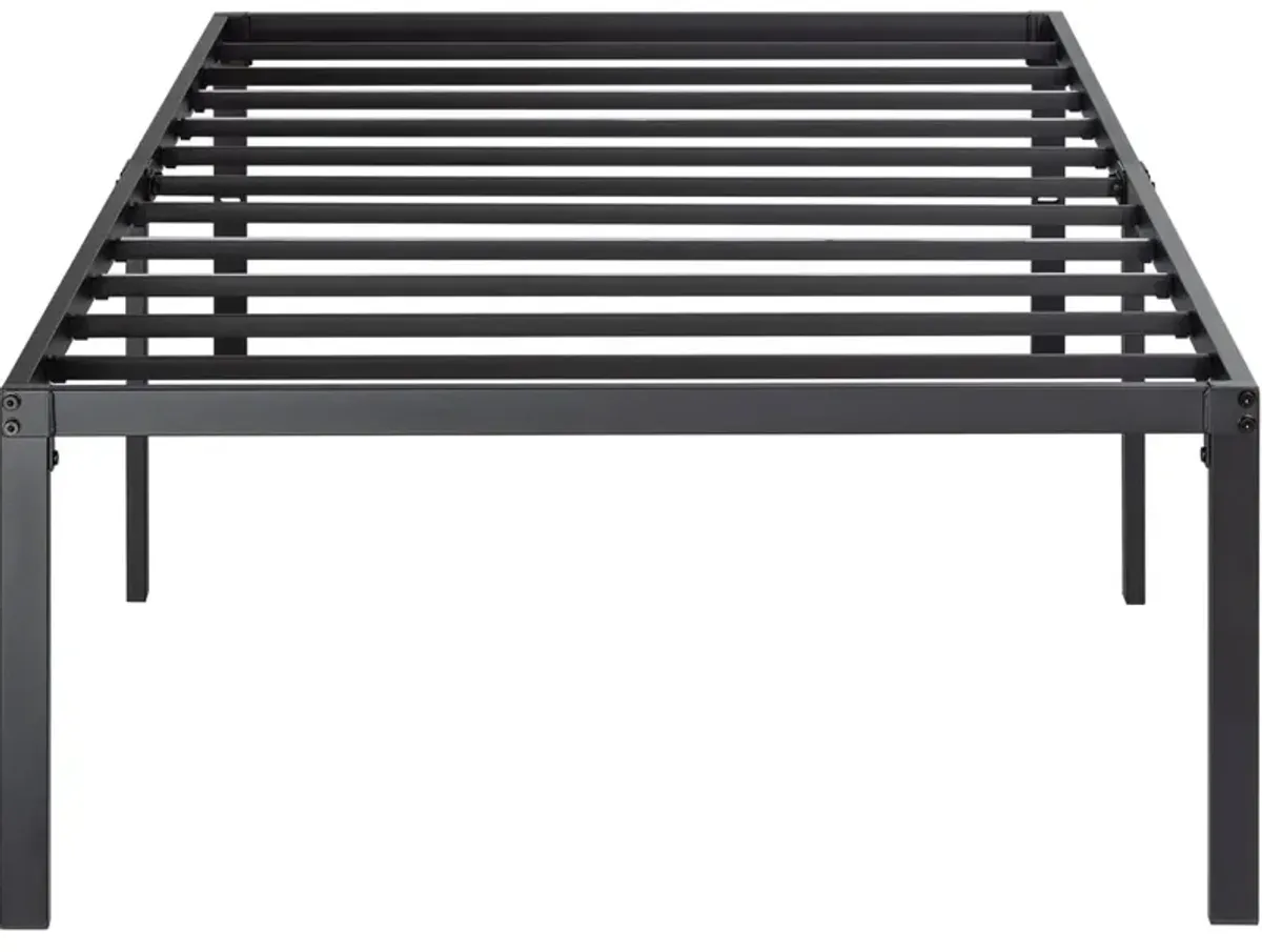 QuikFurn Twin 18-inch High Metal Platform Bed Frame with Under-bed Storage Space