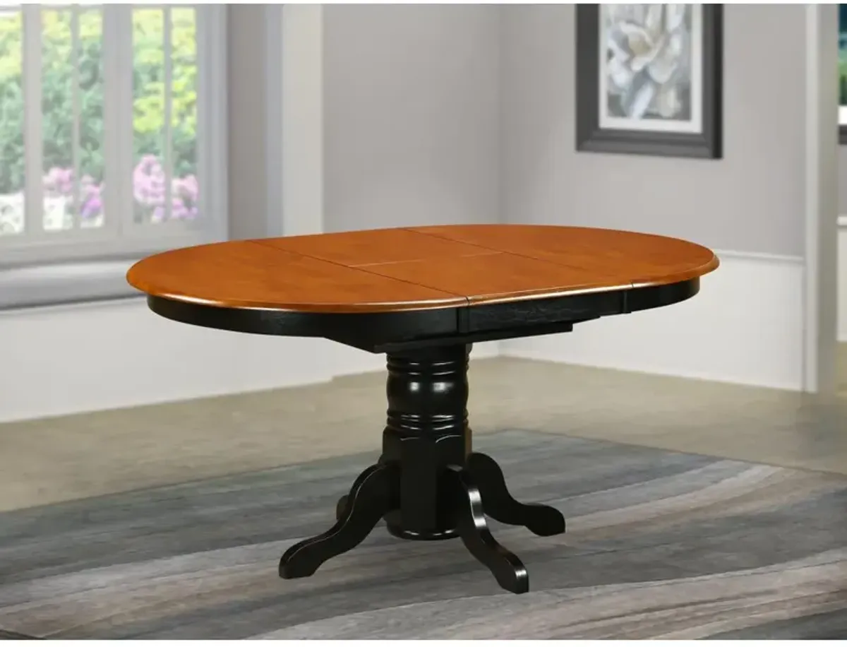 Oval Table with 18" Butterfly leaf -Black and Cherry