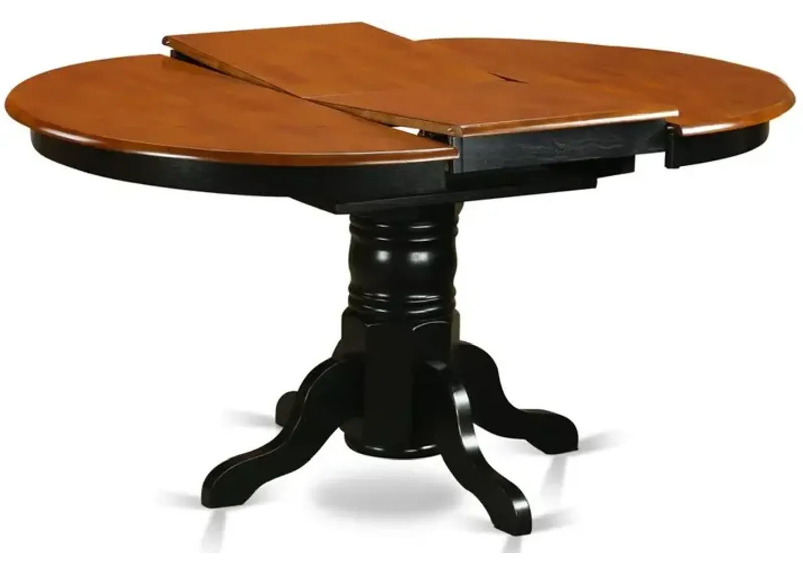 Oval Table with 18" Butterfly leaf -Black and Cherry