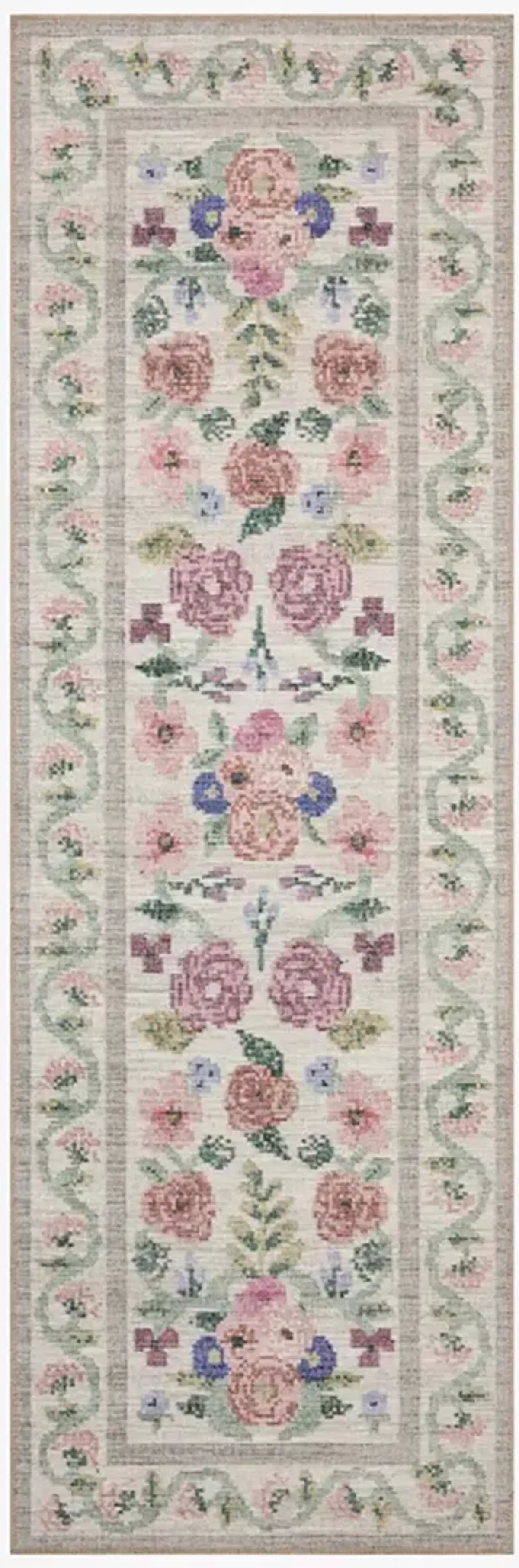 Rosa RSA-01 Ivory 2''0" x 5''0" Rug by Rifle Paper Co.