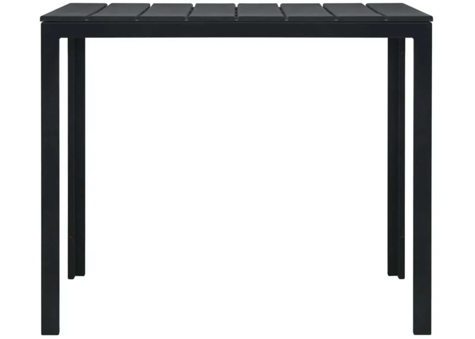 vidaXL Coffee Table Black 30.7"x30.7"x29.1" HDPE Wood Look