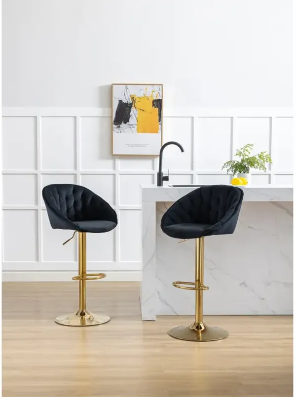 Swivel Bar Stools Set Of 2 Adjustable Counter Height Chairs With Footrest For Kitchen, Dining