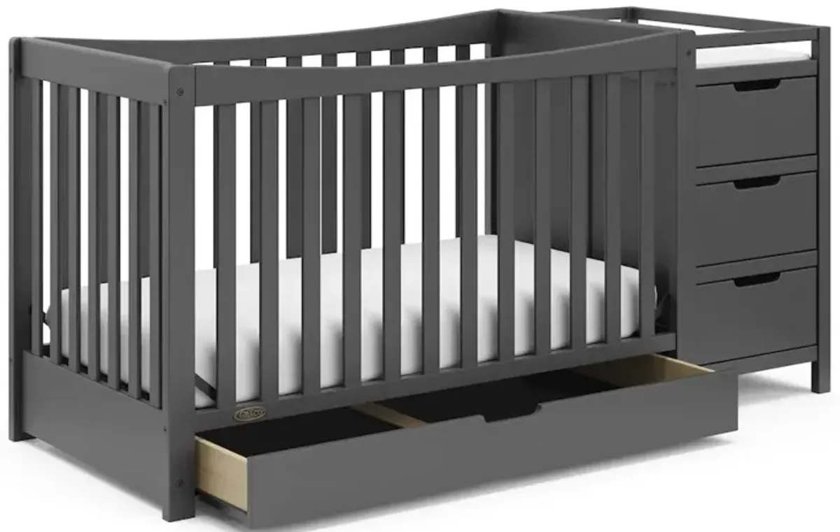Graco Remi All-in-One Convertible Crib with Drawer and Changer (Gray)