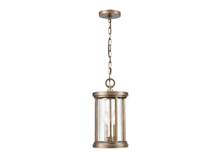 Brison 8'' Wide 2-Light Brass Outdoor Pendant