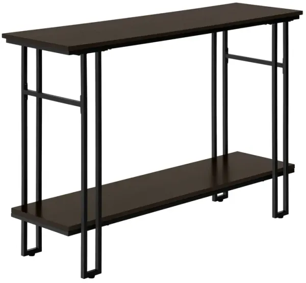 Monarch Specialties I 3578 Accent Table, Console, Entryway, Narrow, Sofa, Living Room, Bedroom, Metal, Laminate, Brown, Black, Contemporary, Modern