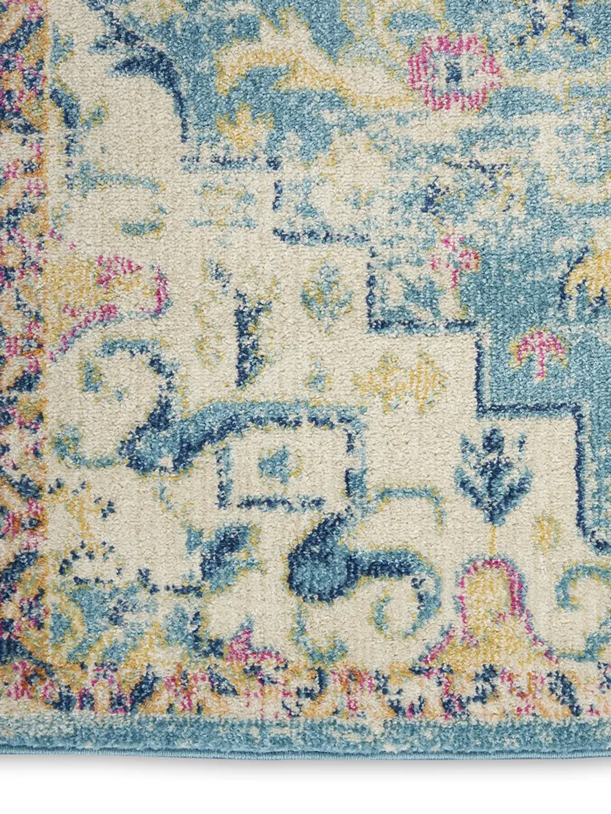 Passion PSN25 Ivory/Light Blue 1'10" x 2'10" Rug