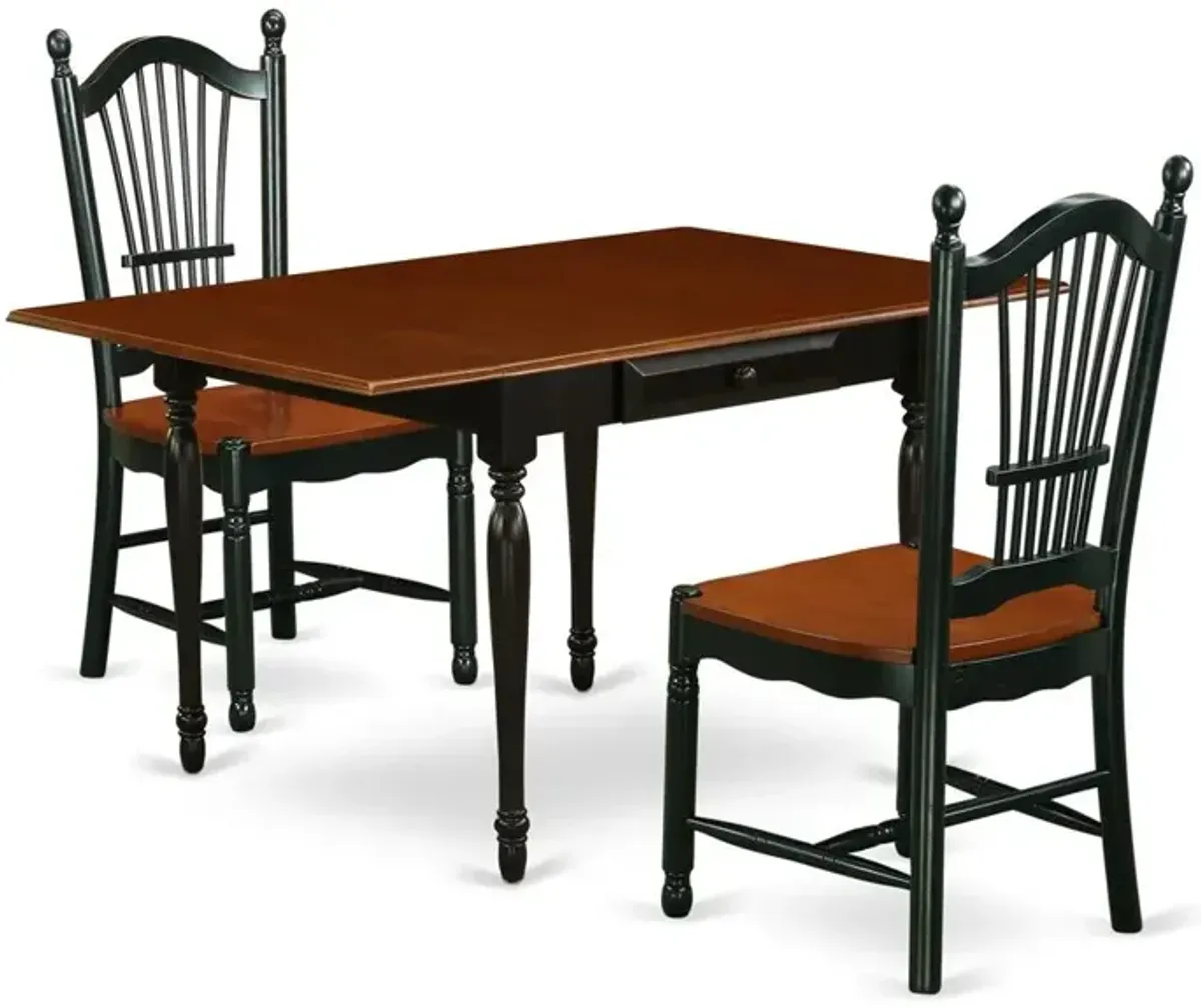 Dining Room Set Black & Cherry, MZDO3-BCH-W