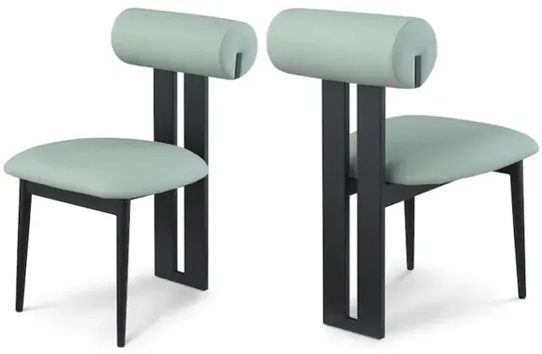 Meridian Furniture Dario Mint Vegan Leather Dining Chair, Set of 2