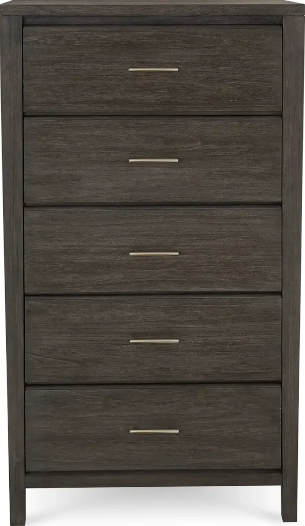 Nevis Five Drawer Chest in Sharkskin