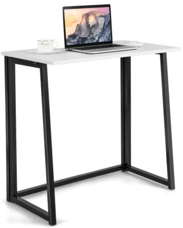 Hivvago 31 Inch Space-saving Folding Computer Desk for Home Office