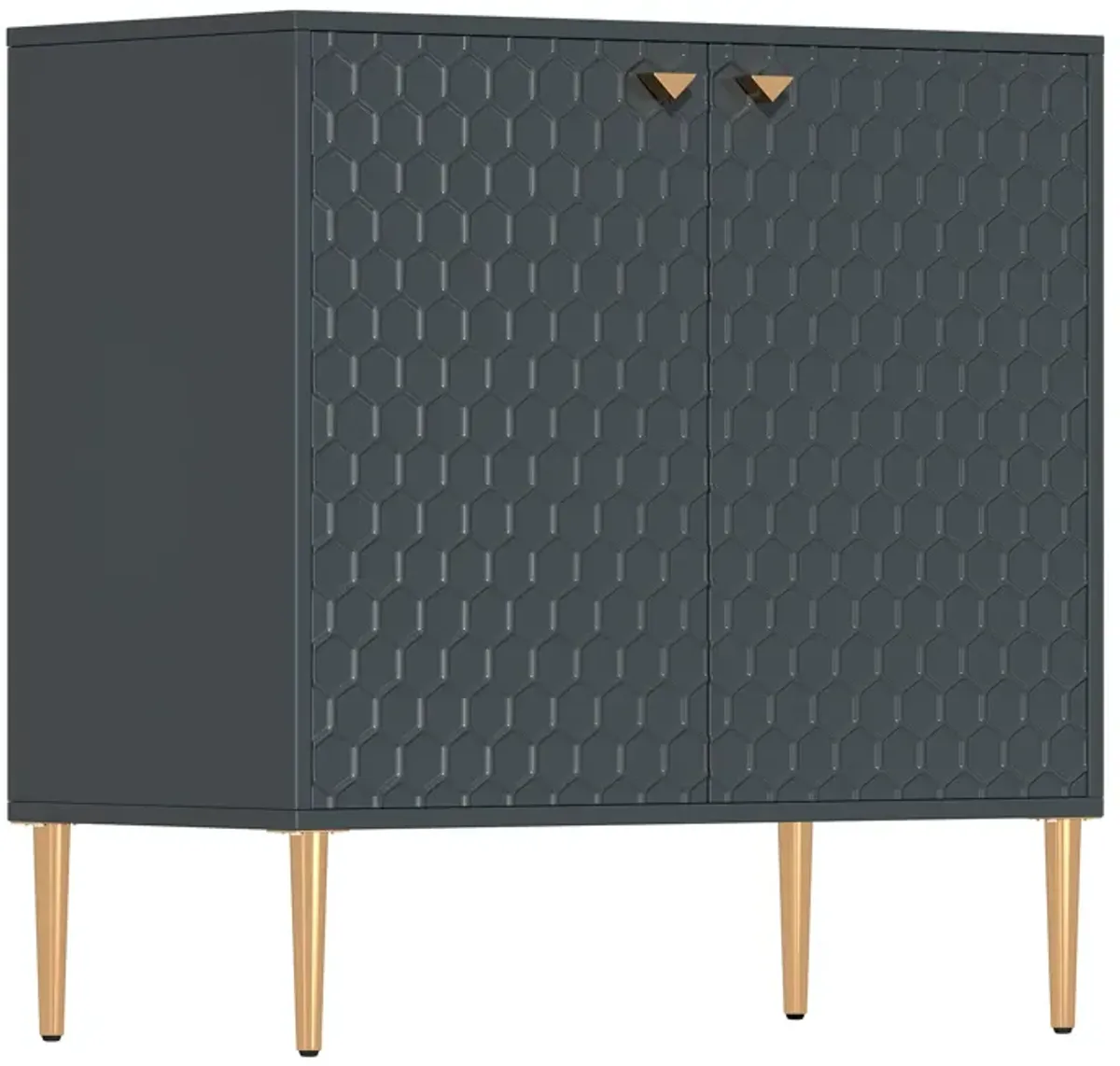 White 32 in. H Modern Accent Storage Cabinet with 2-Door and Adjustable shelves