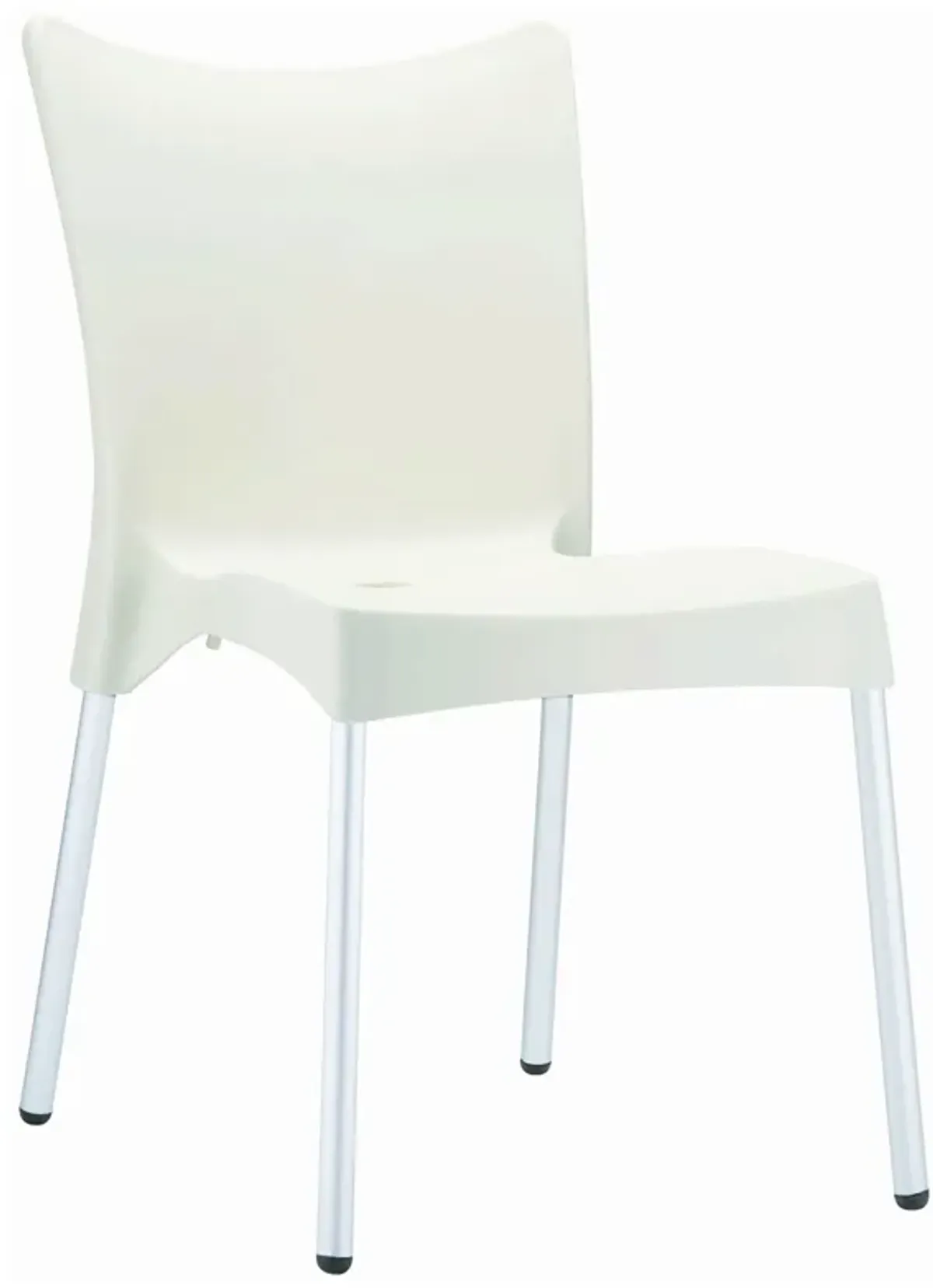 33.25" White Stackable Outdoor Patio Dining Chair