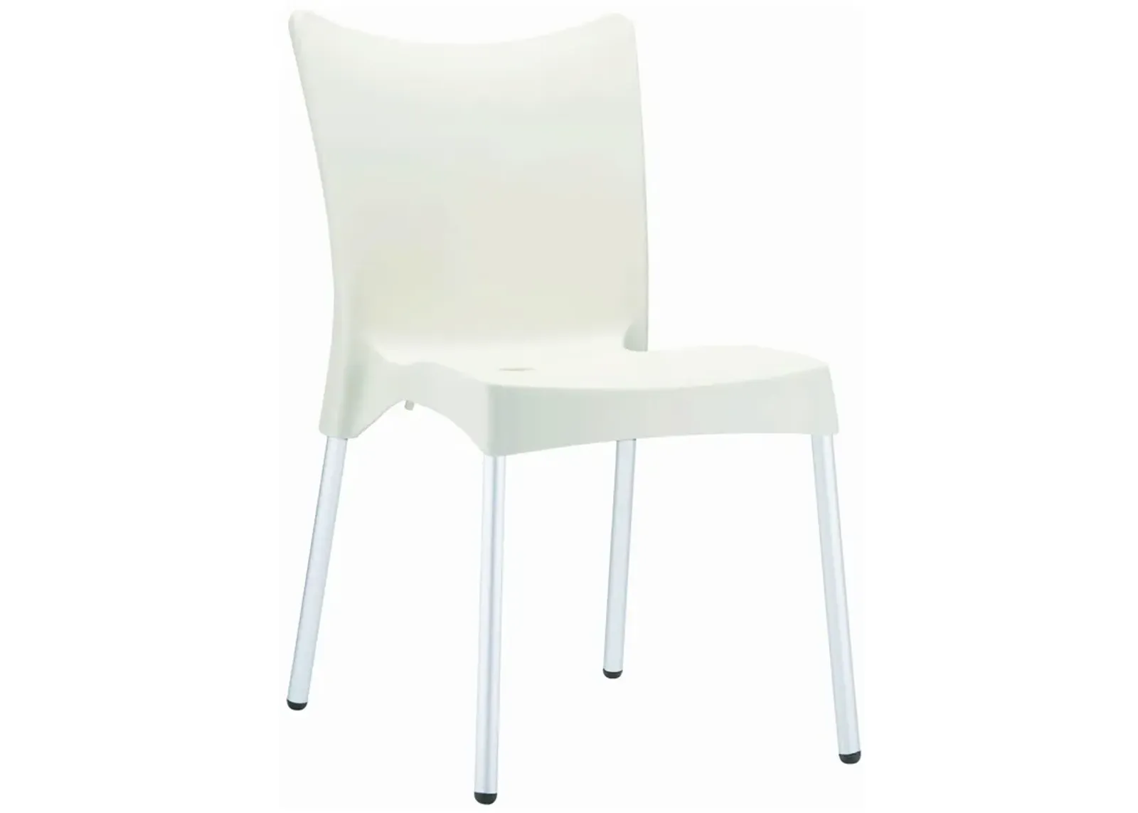 33.25" White Stackable Outdoor Patio Dining Chair