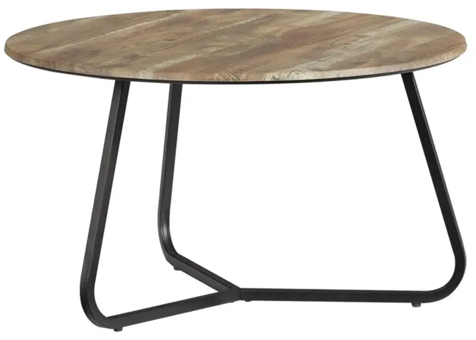 Cocktail Table, Yukon/Black Metal