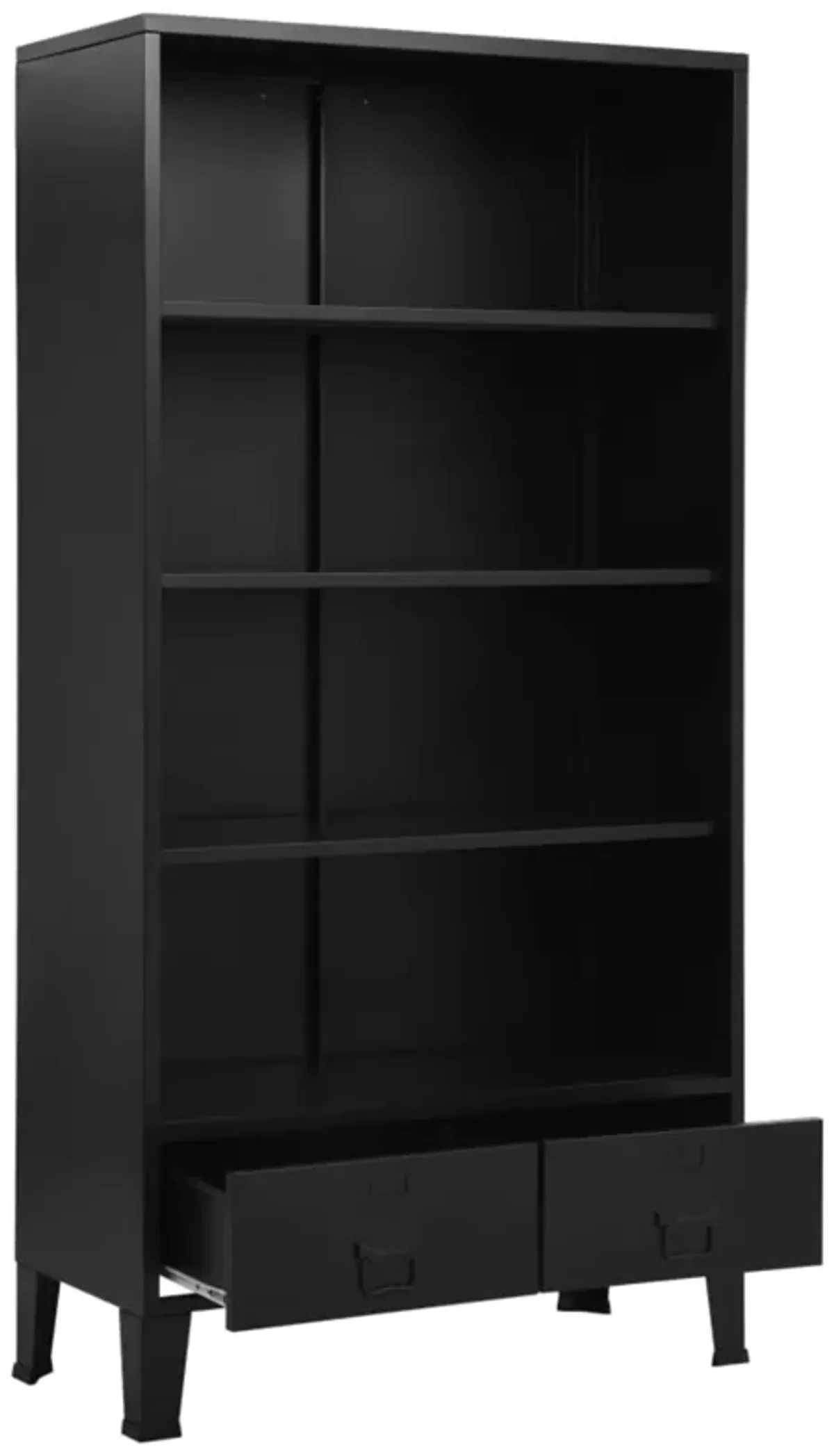 vidaXL Bookshelf Industrial Black 35.4"x15.7"x70.9" Steel