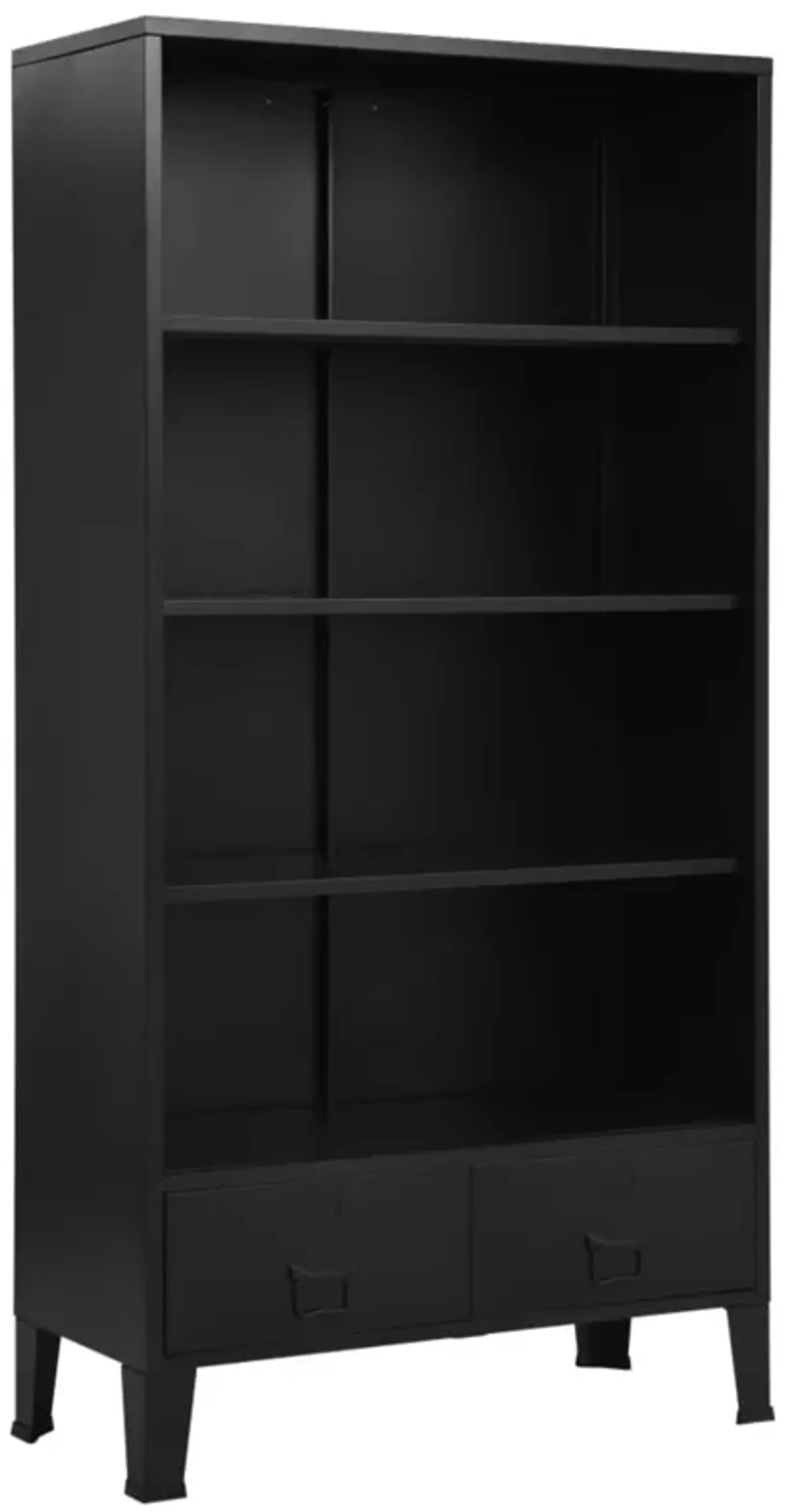 vidaXL Bookshelf Industrial Black 35.4"x15.7"x70.9" Steel