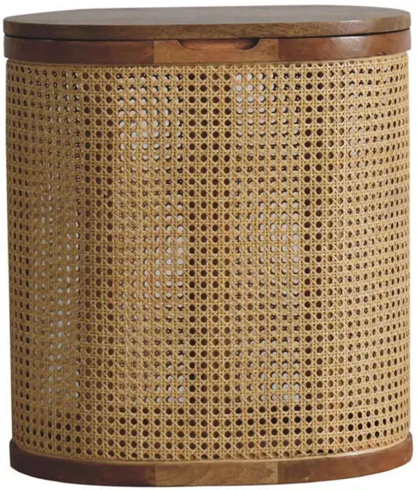 Larissa Lid-up  Solid Wood Storage Stool