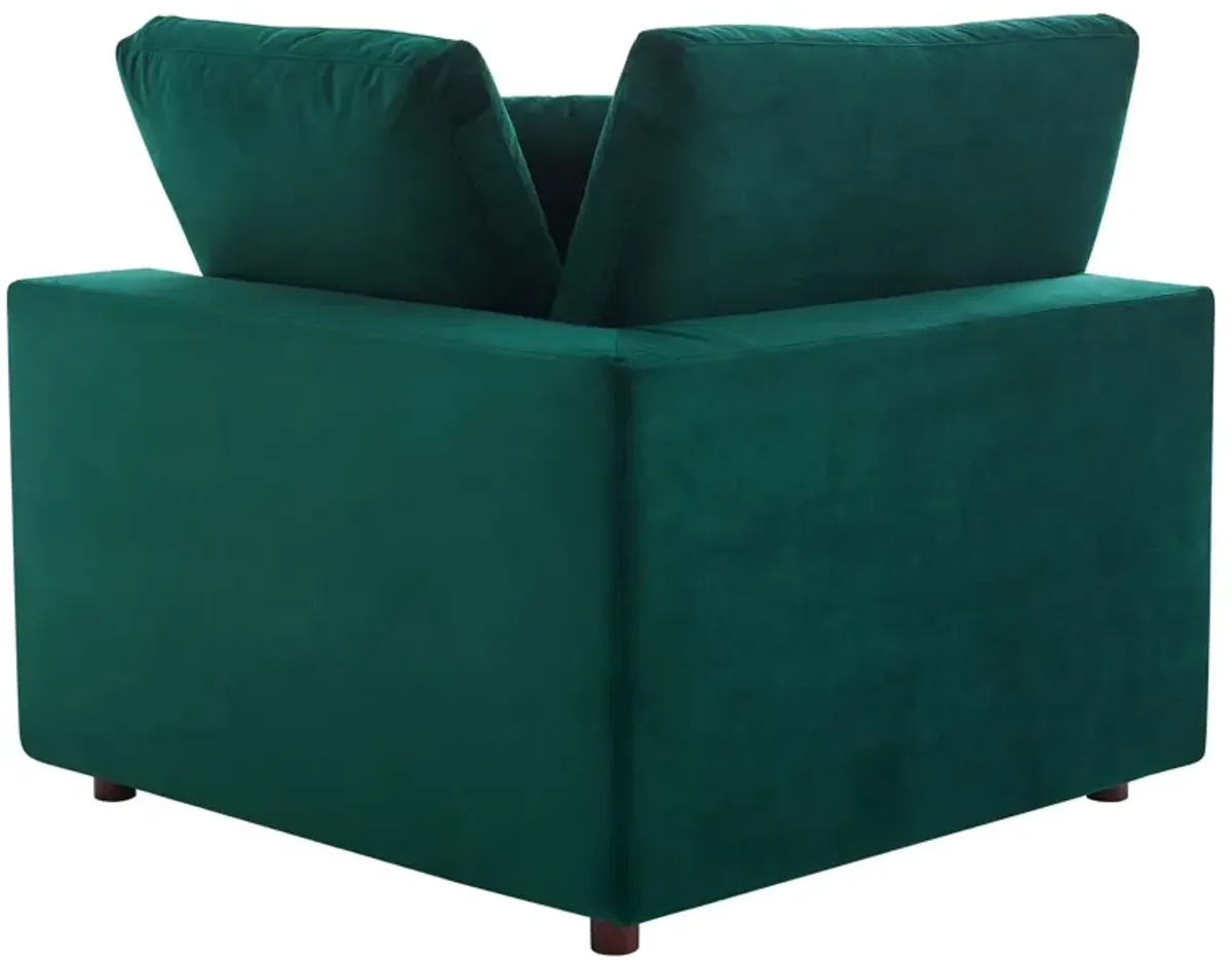 Commix Down Filled Overstuffed Performance Velvet 3-Seater Sofa