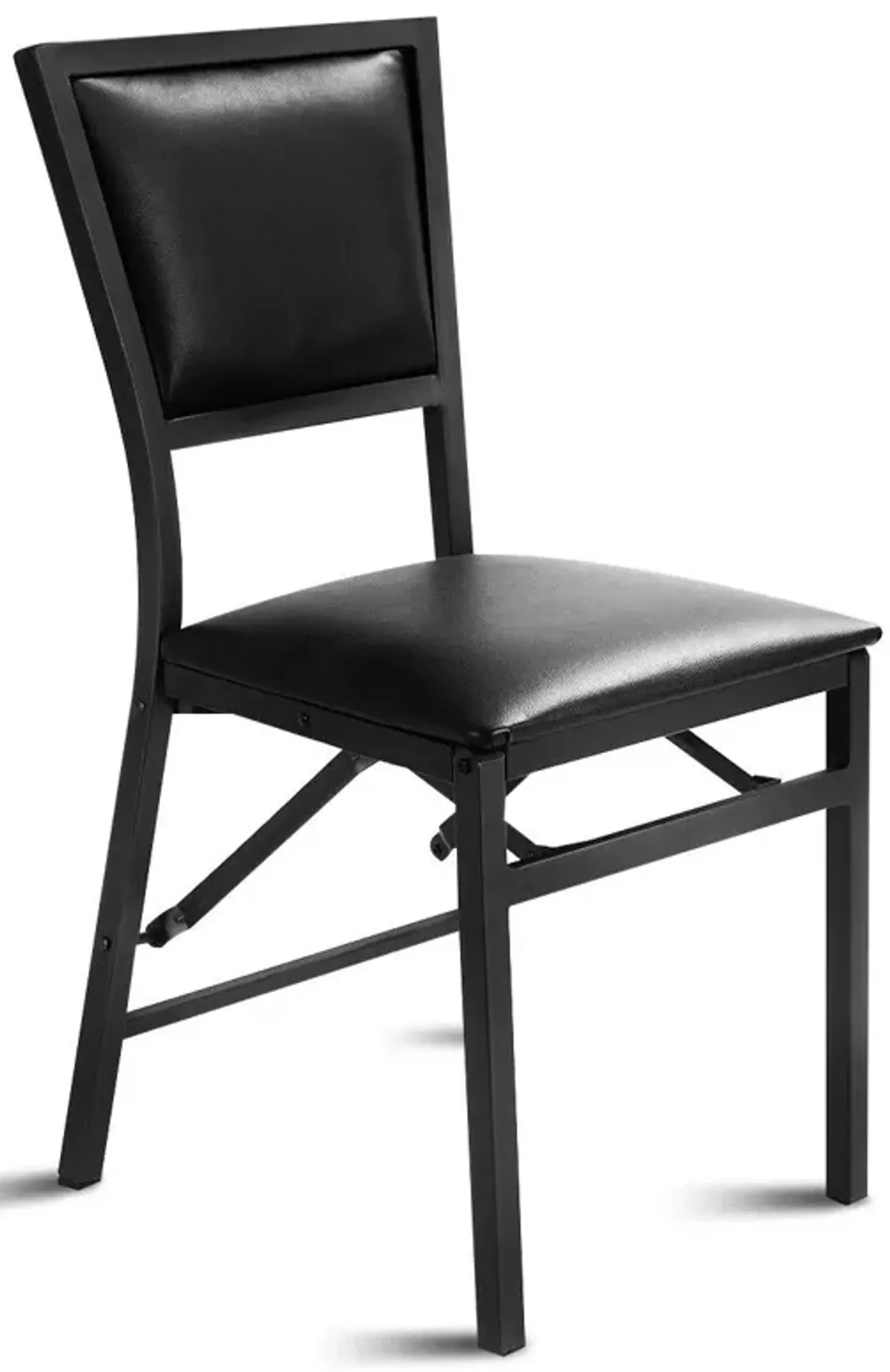 Set of 2 Metal Folding Dining Chair with Space Saving Design