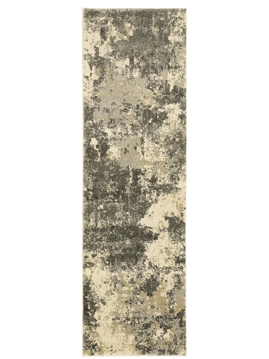 Astor 2'3" x 7'6" Grey Rug