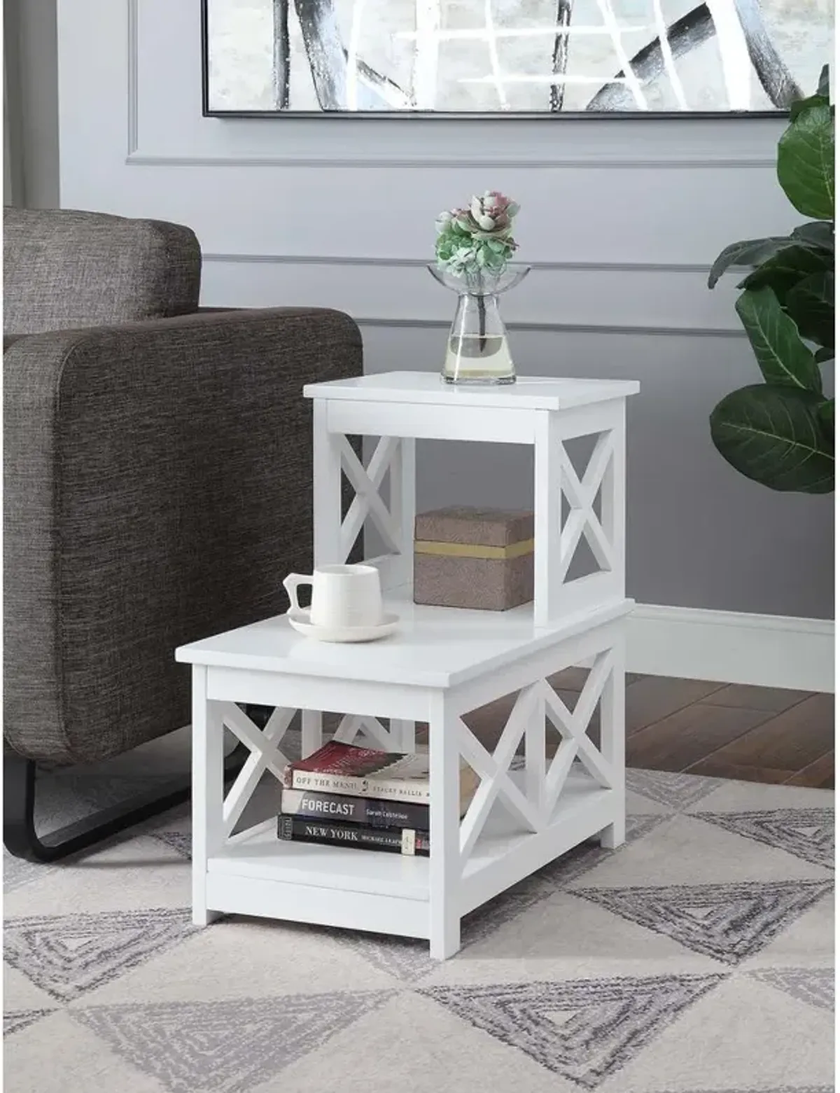 Convience Concept, Inc. Oxford 2 Step Chairside End Table