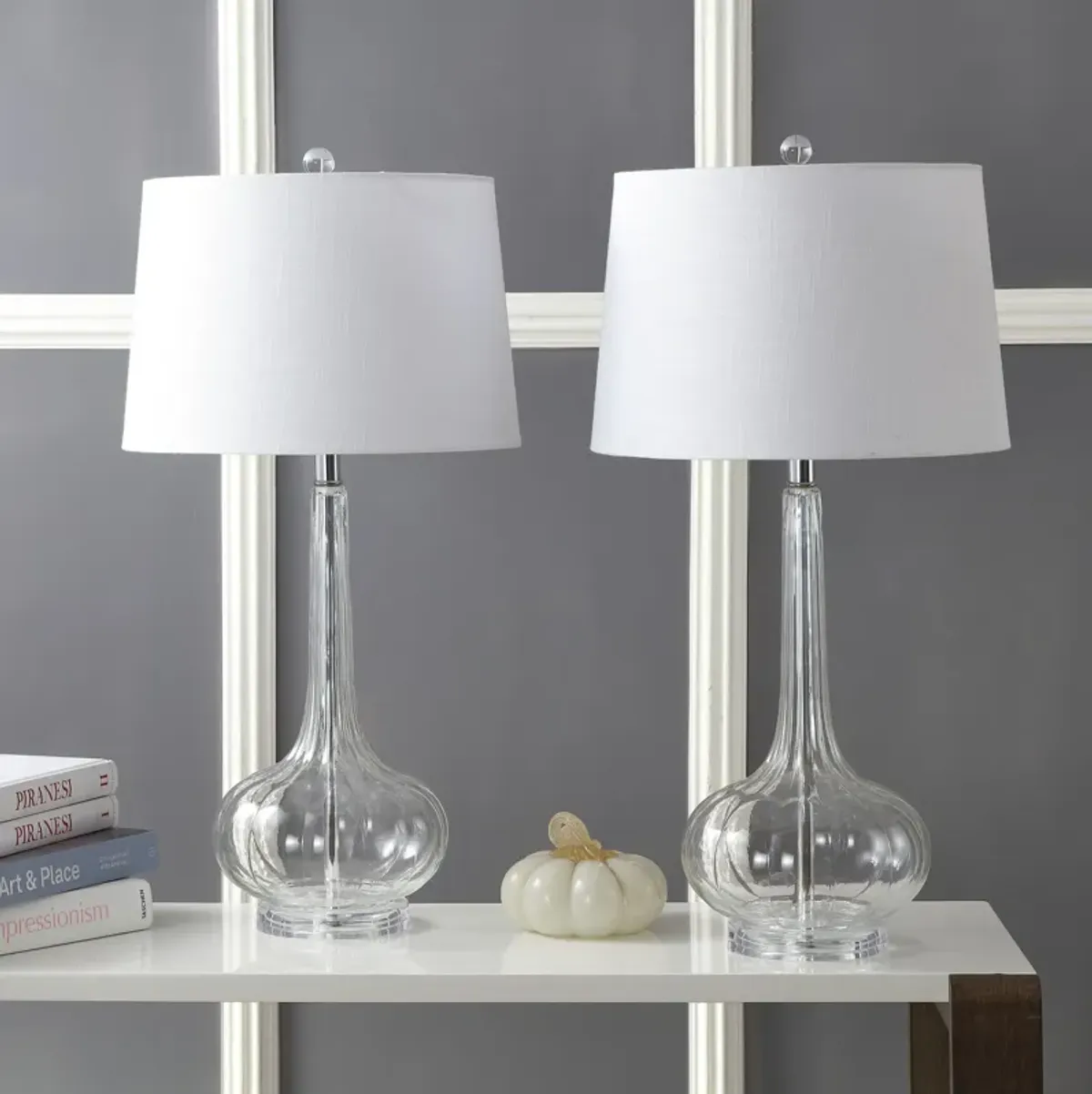 Bette Glass Teardrop LED Table Lamp (Set of 2)