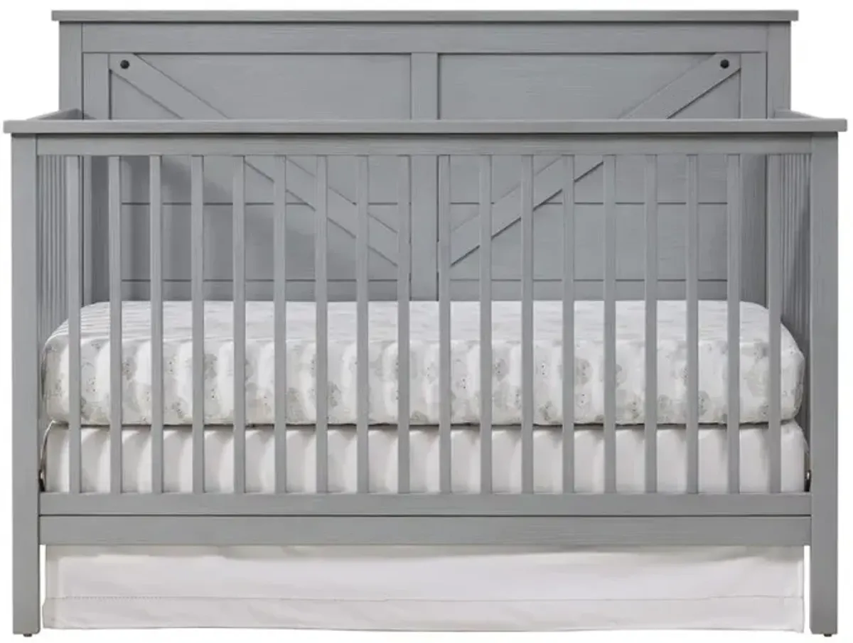 Oxford Baby Montauk 4 In 1 Crib Farmhouse Gray