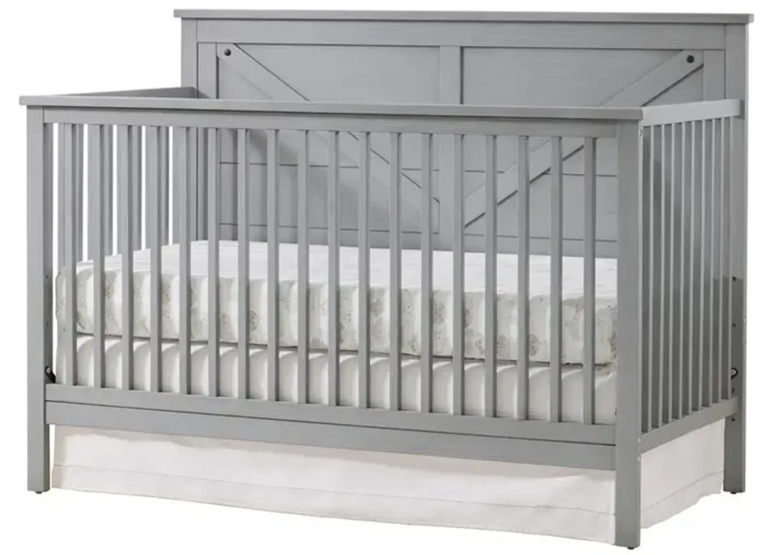 Oxford Baby Montauk 4 In 1 Crib Farmhouse Gray