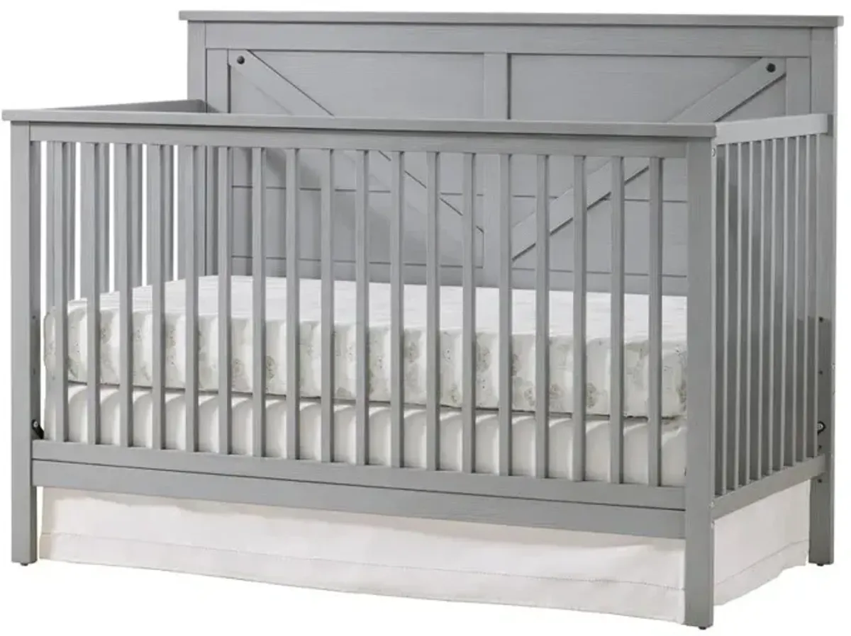 Oxford Baby Montauk 4 In 1 Crib Farmhouse Gray