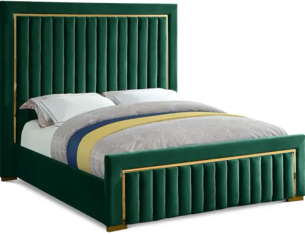 Meridian Furniture Dolce Green Velvet King Bed