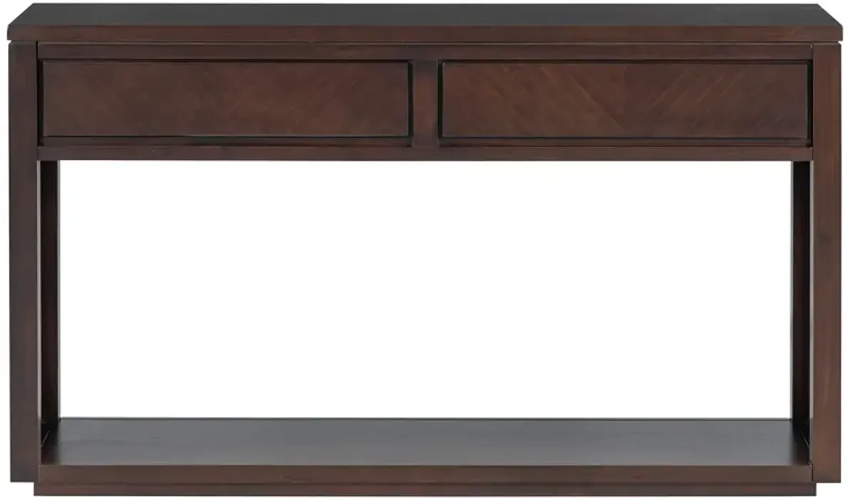 Merax Rustic Wooden Entryway Console Table with Storage Drawers