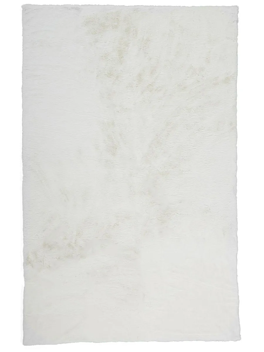 Luxe Velour 4506F White 5' x 7' Rug