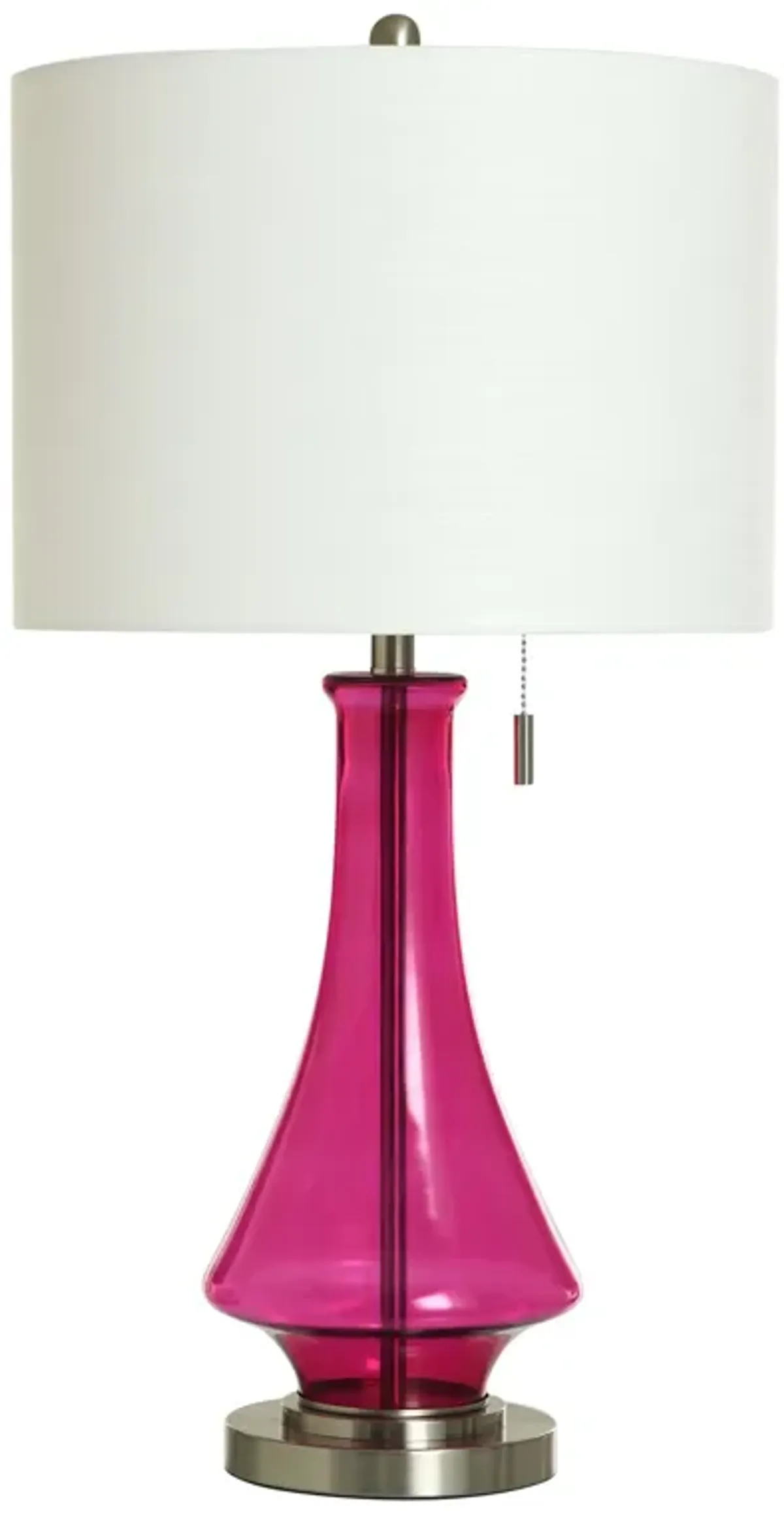 Stylecraft Lamps Inc.|Stysp-web|Fuchsia Glass Table Lamp|Lamps
