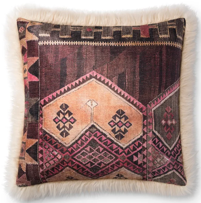 P0797 Multi/Ivory 13"x21" Down Pillow