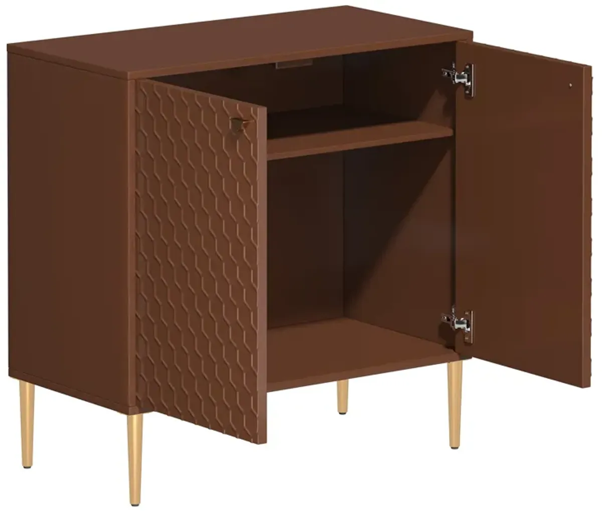 White 32 in. H Modern Accent Storage Cabinet with 2-Door and Adjustable shelves