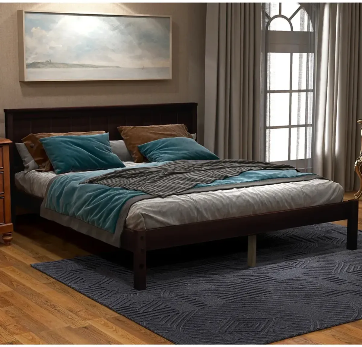 Merax Platform Bed Frame with Headboard